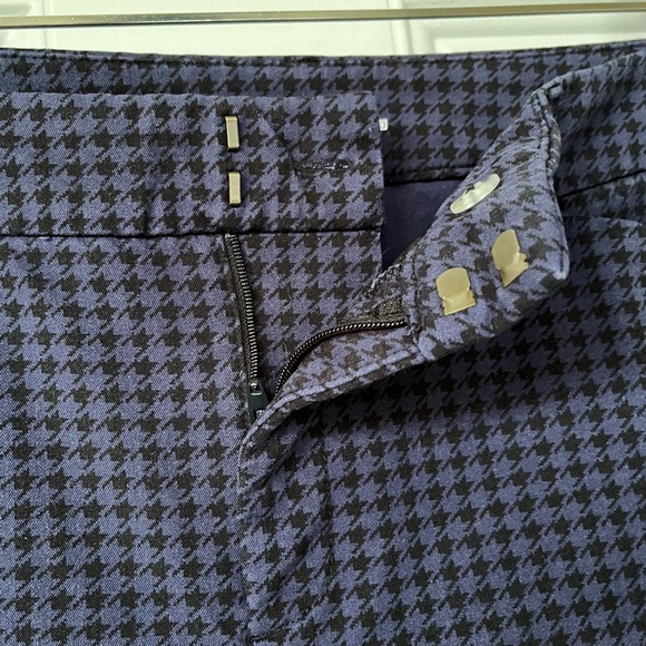 •Old Navy• Houndstooth Navy/Black Pixie High Rise Pants - Size 14 - Picture 4 of 8